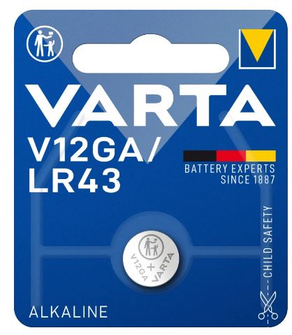 Varta nappiparisto V12GA/LR43 1kpl - Nappiparistot - 0012668 - 1