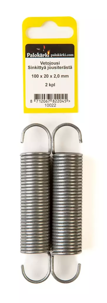 Vetojousi Sinkittyä jousiterästä 100x20x2,0mm 2kpl - Jouset - 0021508 - 1