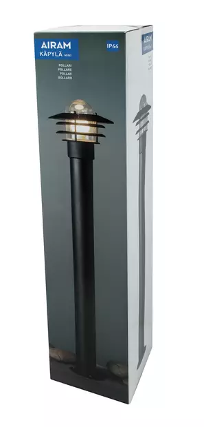 Pylväsvalaisin Käpylä Bollard IP44 E27 1100mm musta - Ulkovalaisimet - 0003989 - 2