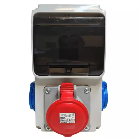 Cetinkaya Pano Pistorasiakotelo 2x16A schuko + 16A voimapistorasia 130x240x105mm - Pinta-asennus rasiat ja kytkimet - 0020679 - 1