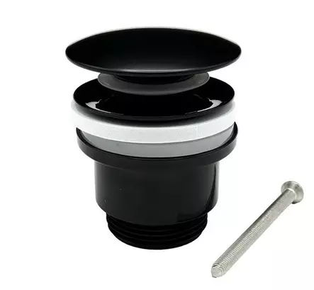 E-P Pop-Up pohjaventtiili matta musta 1¼" ø66mm - Hajulukot ja tarvikkeet - 0020429 - 1