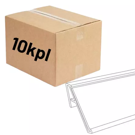 Hintalista / etikettilista kulmalla 39x885mm, musta teippikiinnitys 10kpl - Kirjoitusvälineet - 0021489 - 1