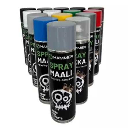 HS Hammer Spraymaali tummanharmaa RR23 puolikiiltävä 500ml - Spraymaalit - 0019739 - 2