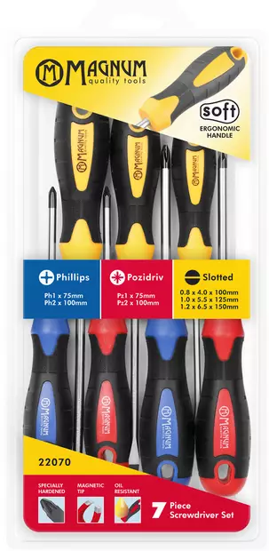 Magnum Ruuvitalttasarja Ura/Ph/Pz 7-os. - Meisselisarjat - 0001079 - 1