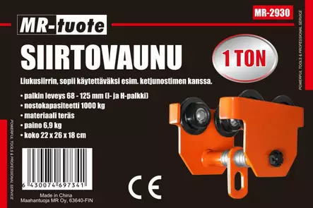 Siirtovaunu 1 ton - Vinssit - 0021369 - 1
