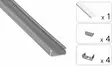 Alumiiniprofiili 16x7,2x2020mm anodisoitu alumiini - Led-nauhat - 0022479 - 1