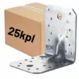 Kulmalevy 105x105x90x3mm vahvistettu 25kpl (LTK) - Kulmalevyt - 0019779 - 1