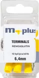 M+ rengasliitin keltainen 6,4 mm, 10kpl - Johdot ja asennustarvikkeet - 0008279 - 1