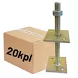 Säätöjalka ZN M16x150mm, 150x50x50x5mm, 20kpl (LTK) - Ruuvipaalut ja teräsjalat - 0022049 - 1