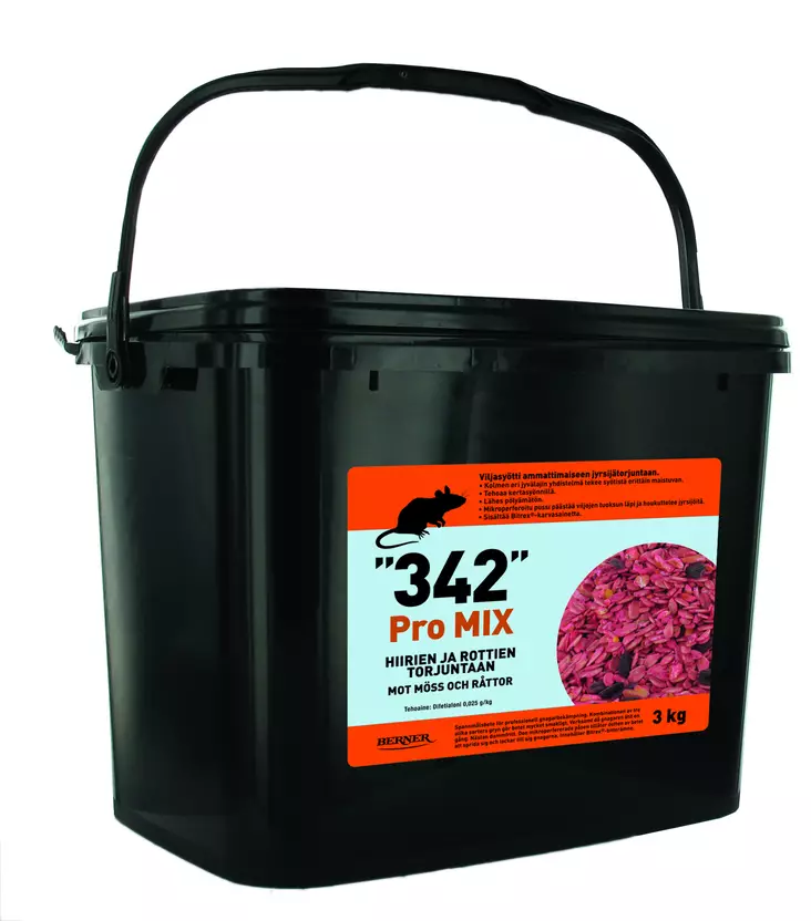 342 Pro Mix 3kg (sisältö: 60kpl x 50g) - Tuhoeläinten torjunta - 0011549 - 1
