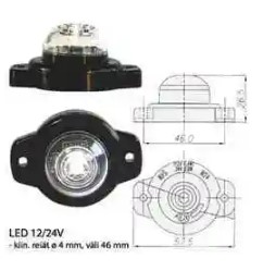 BL Led-äärivalo 12/24V kirkas pyöreä - Äärivalot ja heijastimet - 0012589 - 1