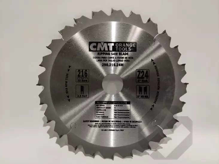 CMT Pyörösahanterä 216x24Tx30mm - Pyörösahanterät sirkkeliin - 0000029 - 1