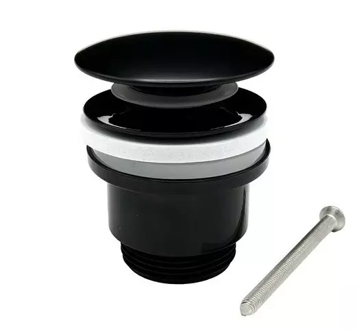 E-P Pop-Up pohjaventtiili matta musta 1¼" ø66mm - Hajulukot ja tarvikkeet - 0020429 - 1