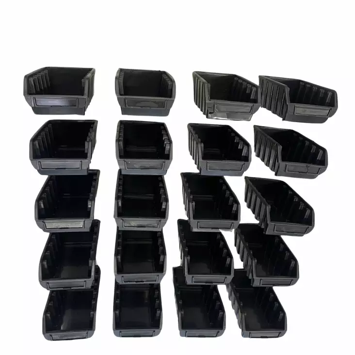 Ergobox hyllylaatikko 2 musta 20kpl - Ottolaatikot ja varaosalaatikot - 0015539 - 1