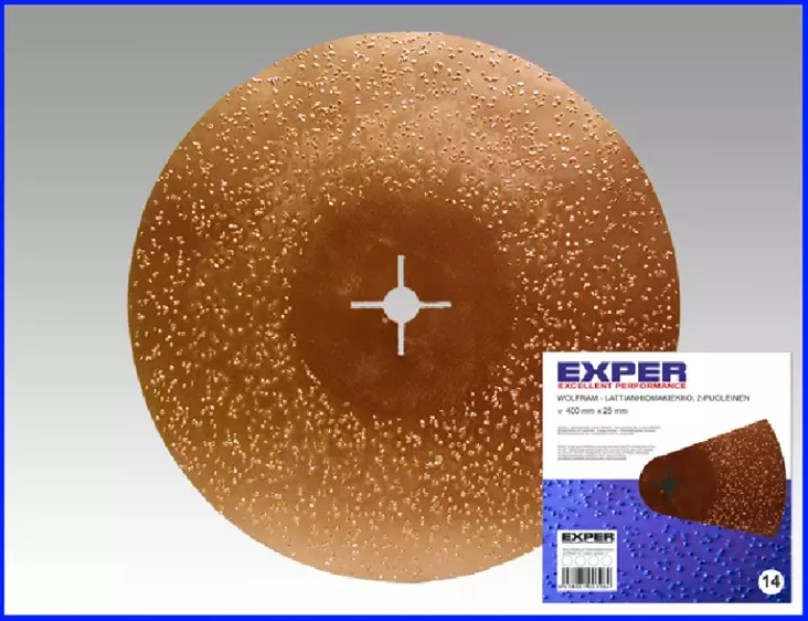 Exper Wolfram lattianhiomakiekko 400x25mm K14 2-puol - Lattiahiomakivet - 0003569 - 1