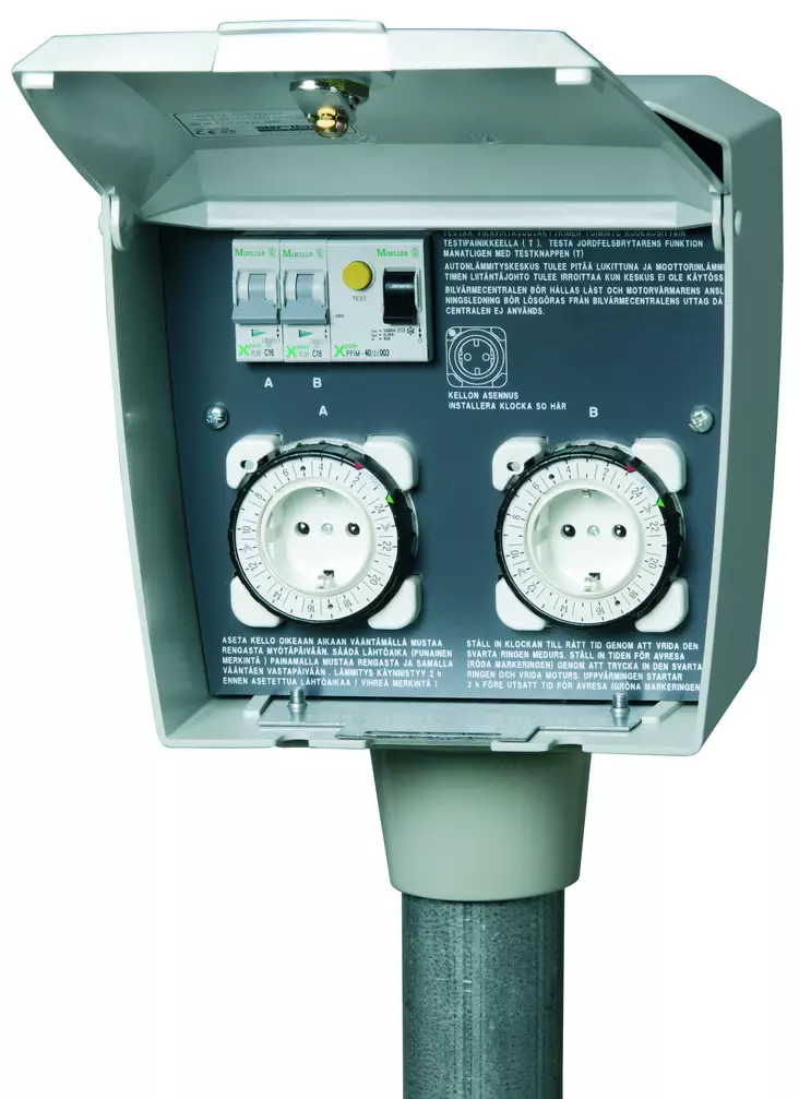 Fibox piharasia 2 kelloa PIHA 2A2J1V - Muut sähköasennustarvikkeet - 0007509 - 1