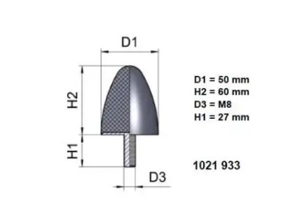 Kartiopuskin 655 50/60mm M8 1kpl - Kumieristimet - 0012719 - 1