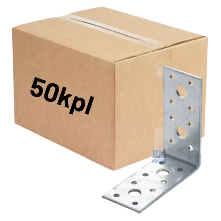 Kulmalevy 90x90x40x3,0mm 50kpl (LTK) - Kulmalevyt - 0022369 - 1