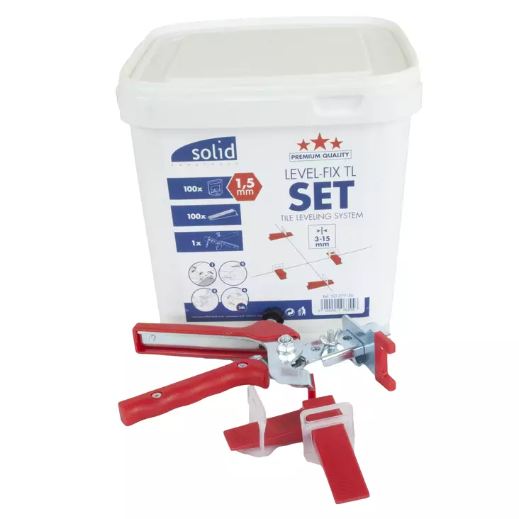 Laattojen tasausjärjestelmä kiilattava 2mm 100kpl - Muuraus- ja laatoitustyökalut - 0015359 - 1