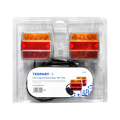 Led valosarja 7,5m johto, magneetilla - Peräkärryn takavalot - 0008599 - 1