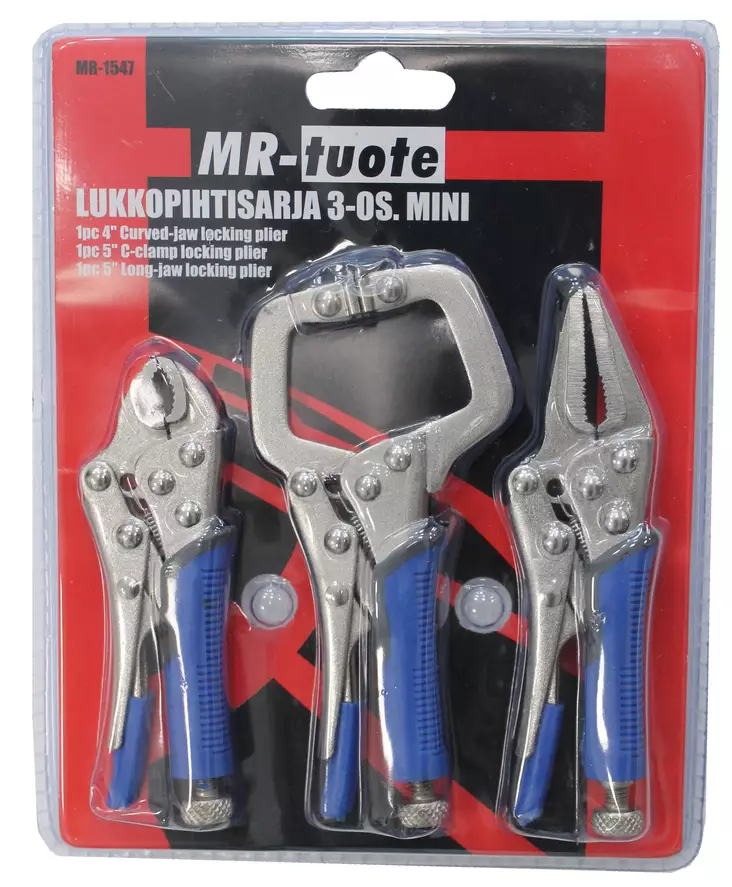 Lukkopihtisarja 3-os. mini - Lukkopihdit - 0016559 - 1