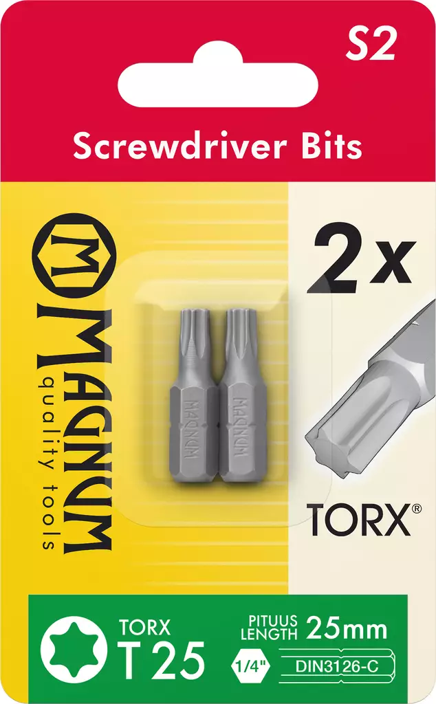 Magnum Kärki 2kpl T10 25mm - Ruuvauskärjet - 0001009 - 1