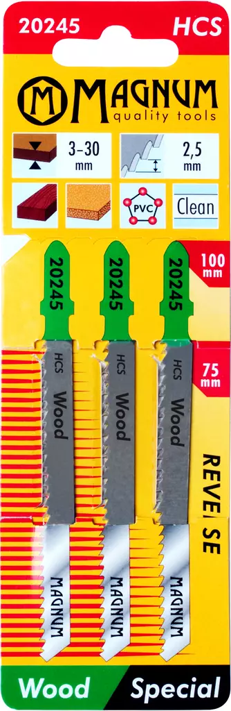 Magnum Pistosahanterä 3kpl HCS R 2,5/100mm - Pistosahanterät - 0001149 - 1
