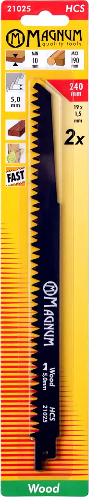 Magnum Puukkosahanterä puu 2kpl HCS 5,0/240mm - Puukkosahanterät puu - 0001159 - 1