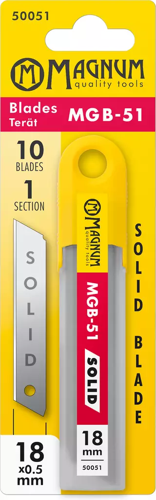 Magnum Veitsenterät Solid 10kpl MGB-51 18mm - Mattopuukon varaterät - 0000989 - 1