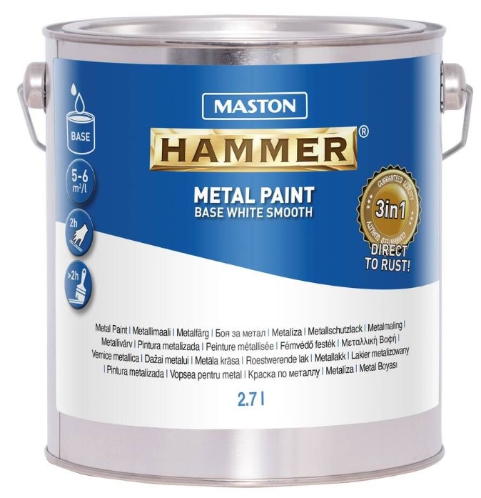 Maston metallimaali sävytettävä A-pohja 2,7l - Metalli- ja ruosteenestomaalit - 0014929 - 1