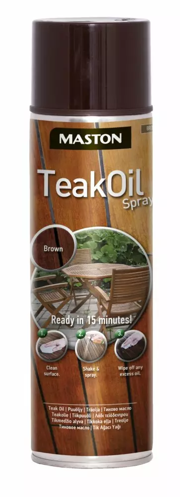 Maston Spray Teak Oil 500ml ruskea - Puuöljyt ja puunsuoja-aineet - 0020269 - 1