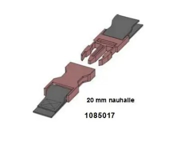 Muovisolki 20mm, musta 4kpl - Poistokori - 0012789 - 1