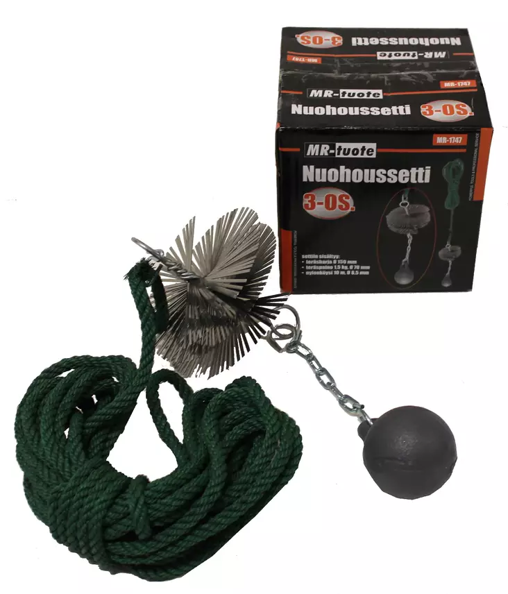 Nuohoussetti 150mm 3-os. - Tulisijatarvikkeet - 0006729 - 1