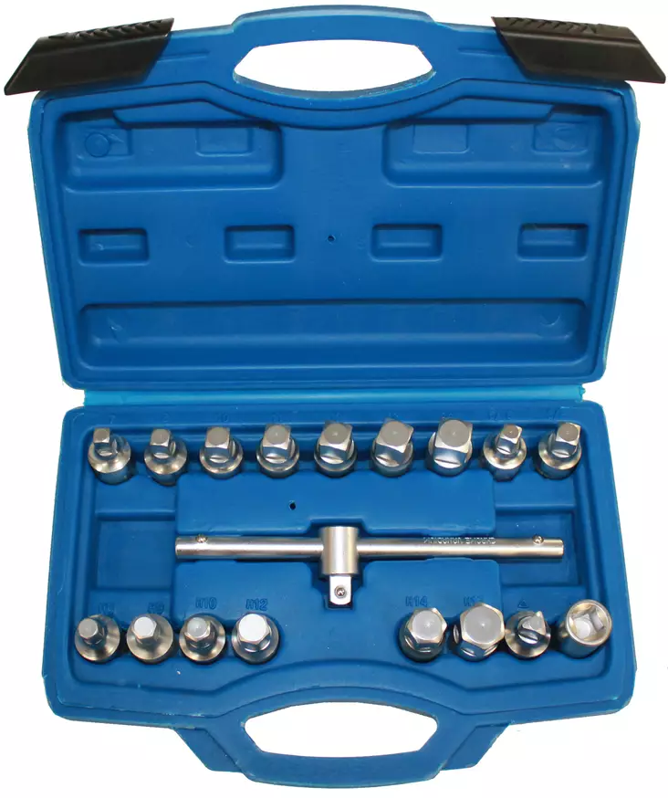 Öljytulpan avainsarja 3/8", 19-os. - Öljynvaihtotyökalut  - 0012989 - 1