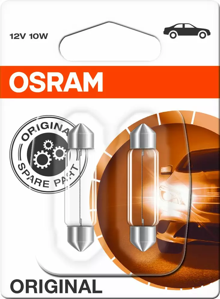 Osram Original 12V 11mm/10W pienoispolttimo 10W (pari) - Autopolttimot - 0008179 - 1