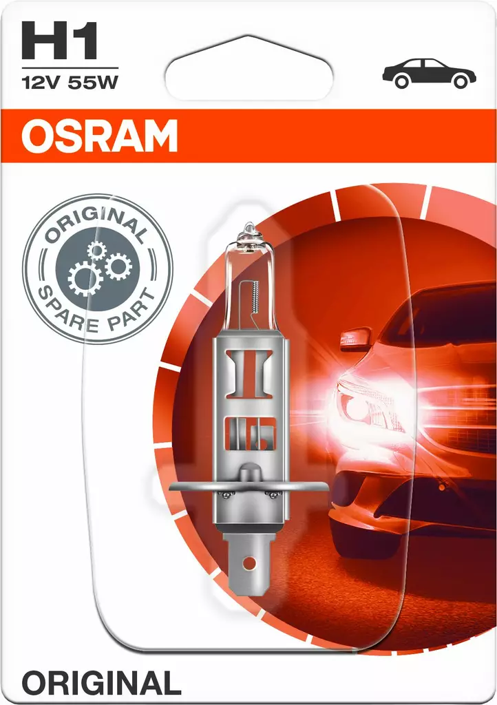 Osram Original 12V H1 polttimo 55W - Autopolttimot - 0008159 - 1