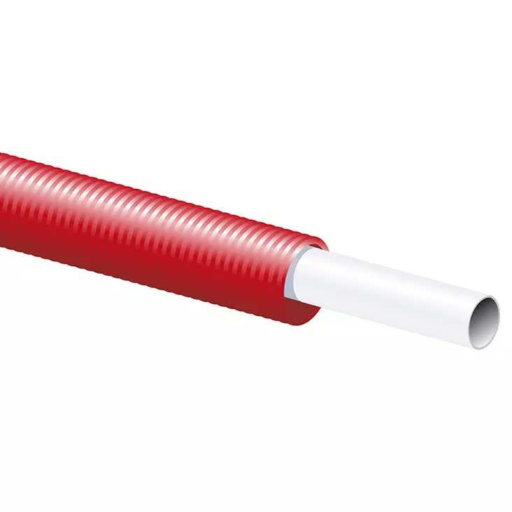 Pex-käyttövesiputki suojaputkessa punainen 15mm 50m - Käyttövesiputket - 0007889 - 1