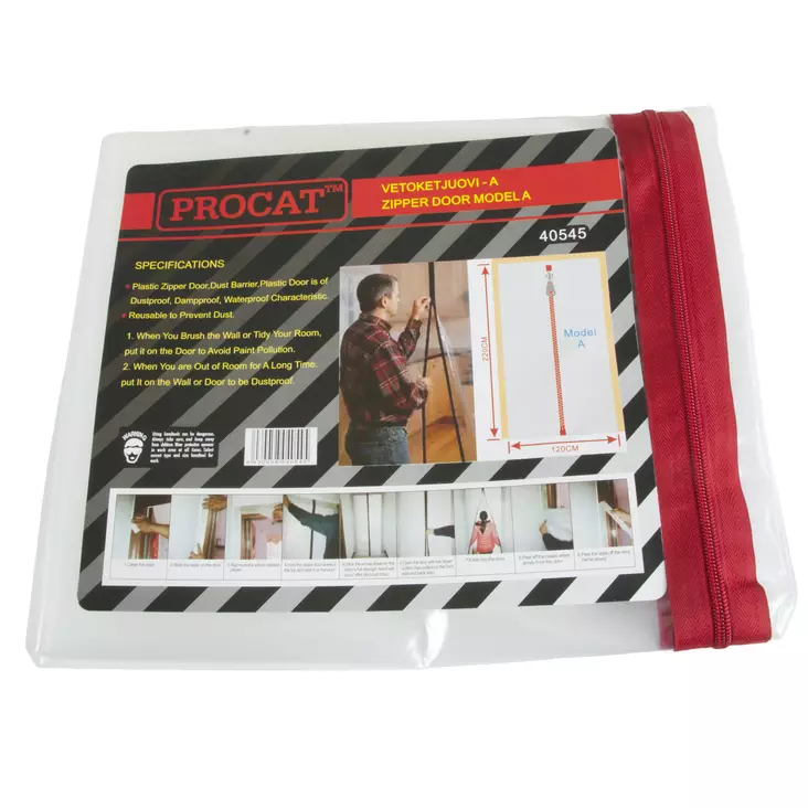 Procat vetoketjuovi 1,2 x 2.2m A-malli - Suojapaperit ja -muovit - 0003069 - 1