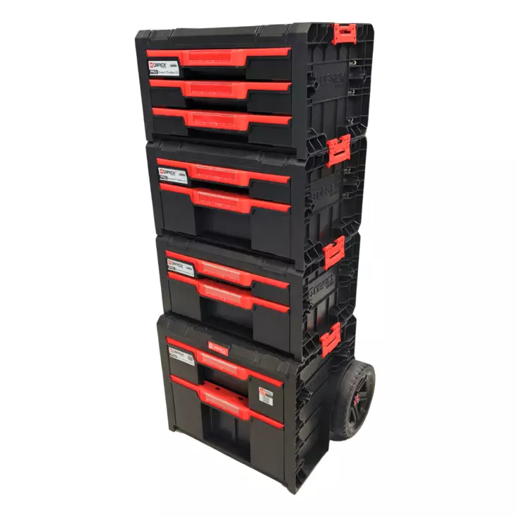 Qbrick System PRO Pakkitorni renkailla ja 9-laatikolla - Työkalupakit - 0020409 - 1