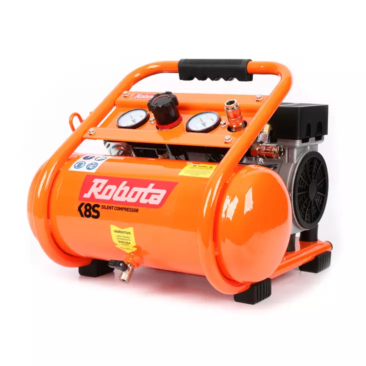 Robota Kompressori 8L 750W hiljainen - Kompressorit - 0017849 - 1