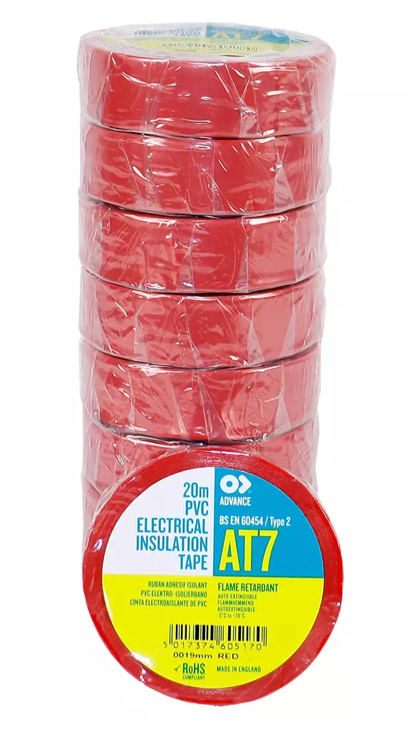 Sähköteippi 19mmx20m punainen - Teipit yleiskäyttöön - 0003229 - 1