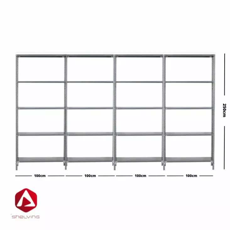Shelving varastohylly 250x400x40cm 4-modulia - Varastohyllyt - 0016499 - 1