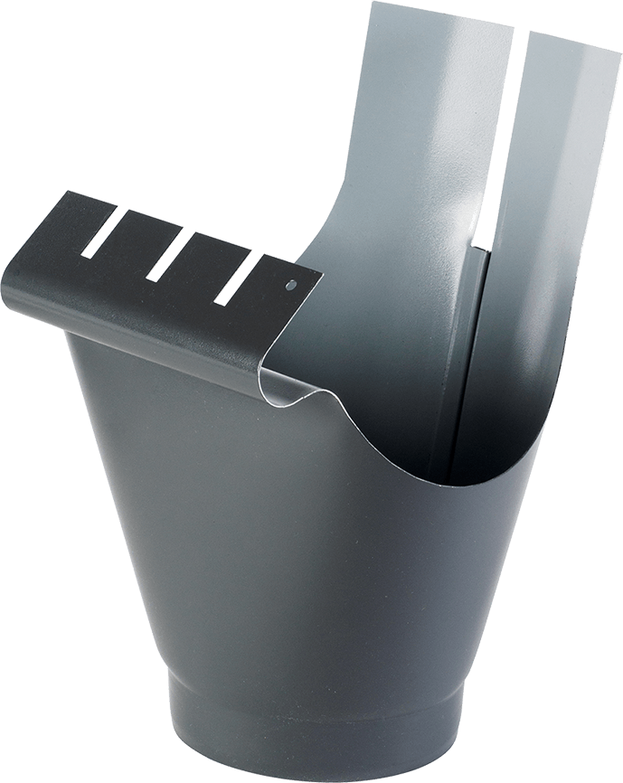 Syöksyputken liukulähtö 125/100mm pyöreä RR33 musta - Rännit, räystäskourut - 0015979 - 1