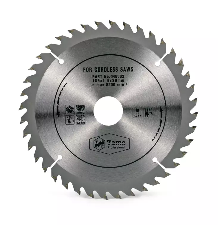 Tamo pyörösahanterä ohut 185x1,8x40Tx30mm - Pyörösahanterät akkukoneisiin - 0002789 - 1