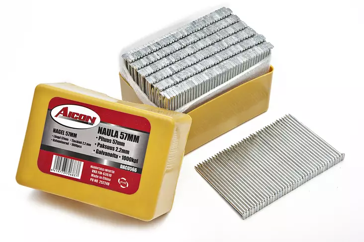 Ulkovuorausnaula 2,2mm x 57mm /1000 kpl galvanoitu - Ulkovuorausnaulat - 0010529 - 1