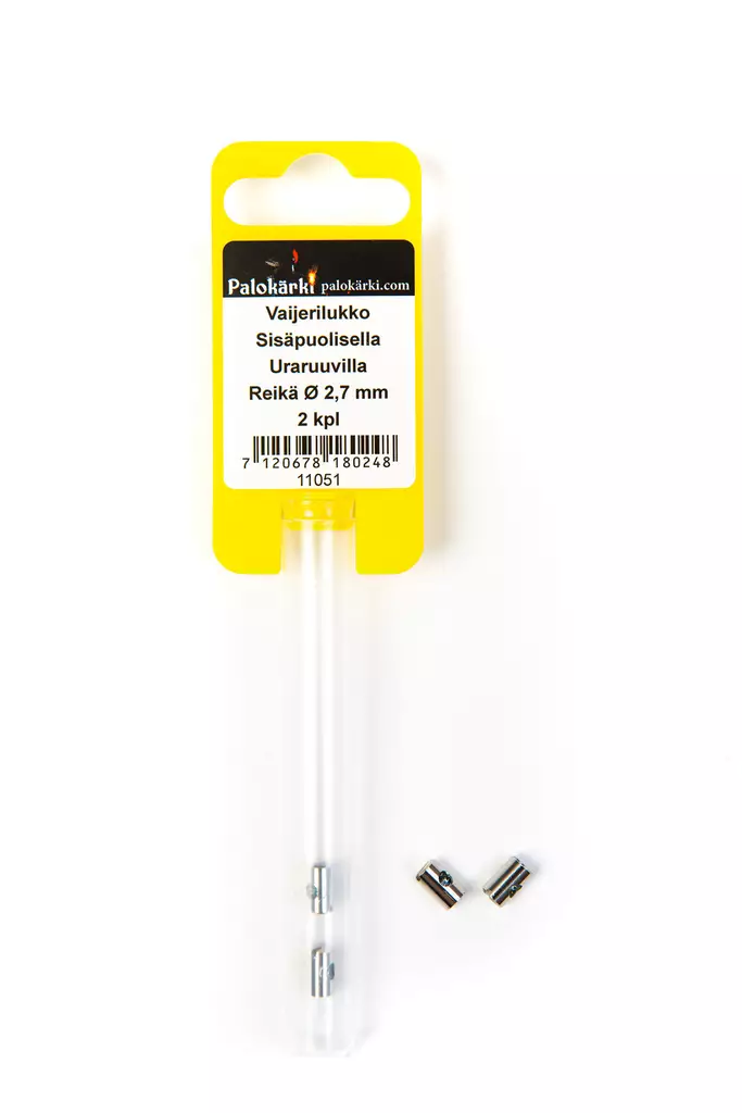 Vaijerilukko sisäpuoli. uraruuvilla reikä Ø 2,7 mm 2kpl - Vaijerit ja vaijeritarvikkeet - 0001699 - 2