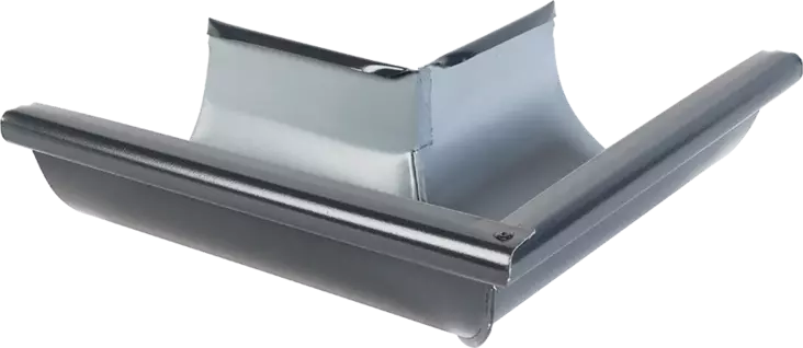 Vesikourun Ulkokulma 125mm pyöreä RR33 musta - Rännit, räystäskourut - 0017029 - 1