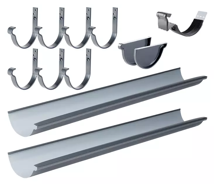 Vesikourusarja 6m RR33 musta - Rännit, räystäskourut - 0015989 - 1