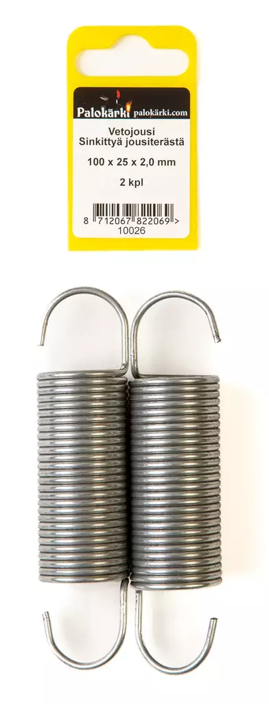 Vetojousi Sinkittyä jousiterästä 100x25x2,0mm 2kpl - Jouset - 0021509 - 1